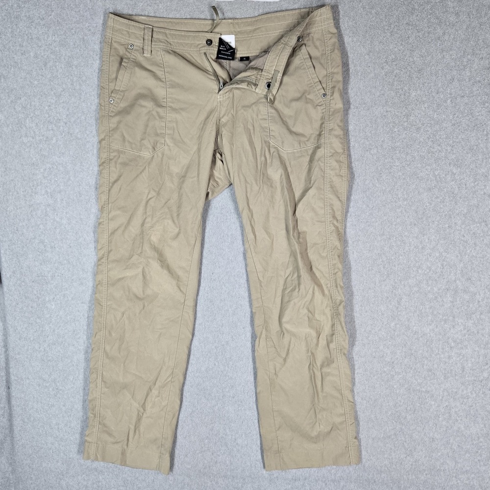 Kuhl Women Pants 10 REG Khaki Cotton Nylon Khakis Tech 30" Inseam Logo Stretch
